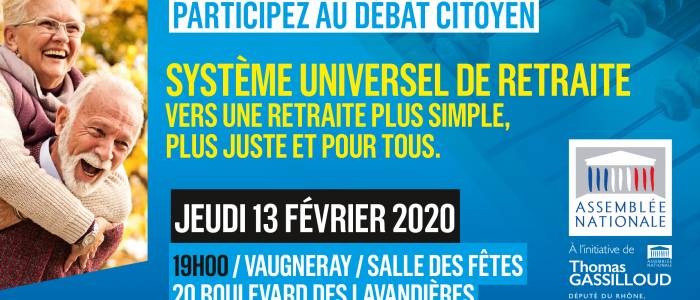 Grand débat public sur la réforme des retraites jeudi 13 février à Vaugneray