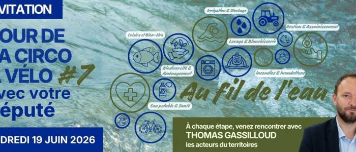 7e Tour de la Circo à vélo : Tous en selle « Au fil de l’eau » avec le député Thomas Gassilloud !