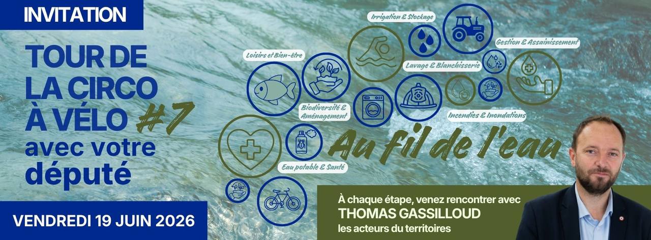 7e Tour de la Circo à vélo : Tous en selle « Au fil de l’eau » avec le député Thomas Gassilloud !